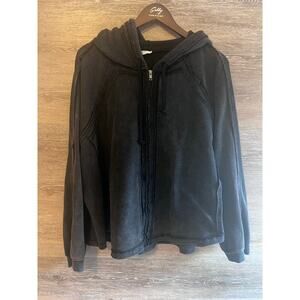 Easel Jacket Black Hoddie Size Large Streetwear Comfy Vintage Style